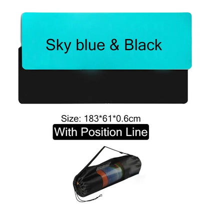 Non-Slip Yoga Mat With Position Line