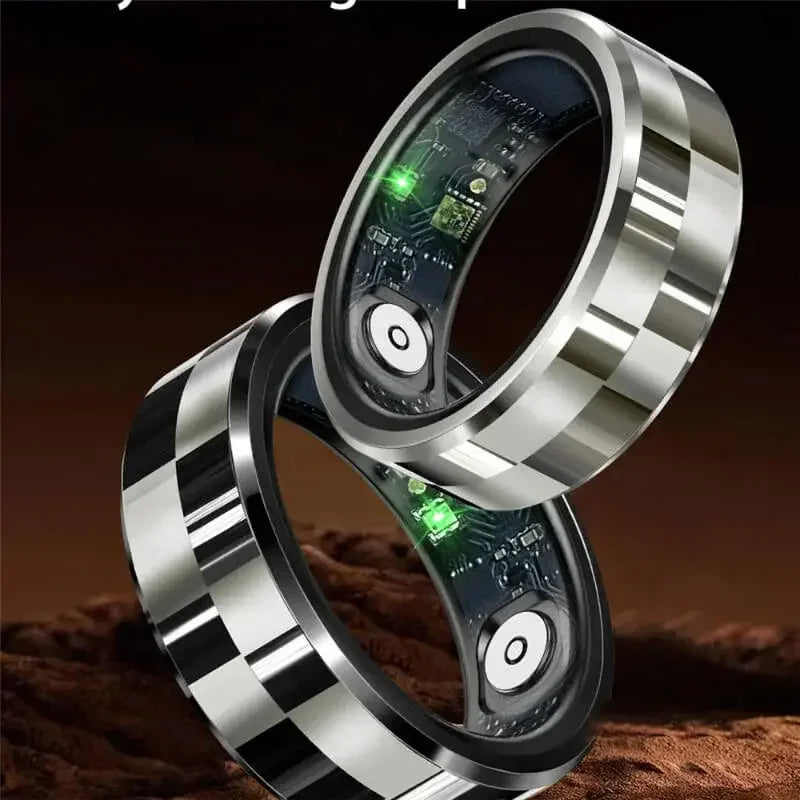 Smart ring with biometric sensors - wearable fitness tracker technology