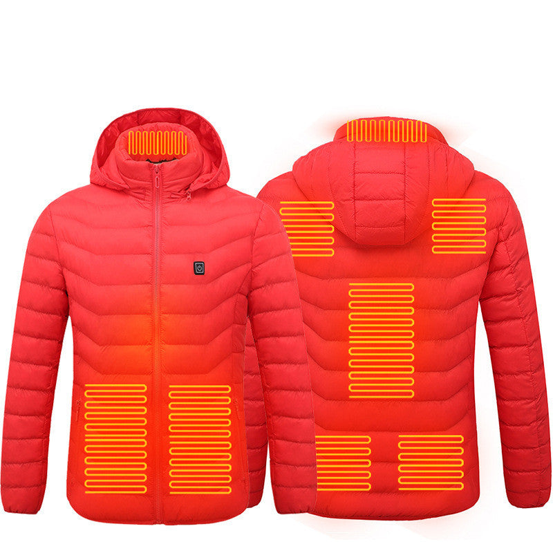 Winter Heated Jacket USB Electric Cotton Coat Zip-up Heater Thermal Clothing Heating Vest For Men - Hi Fitness Gym Crop Tank Top Leggings Set - Hi Fitness