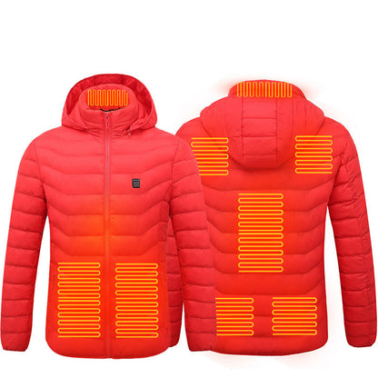 Winter Heated Jacket USB Electric Cotton Coat Zip-up Heater Thermal Clothing Heating Vest For Men - Hi Fitness Gym Crop Tank Top Leggings Set - Hi Fitness
