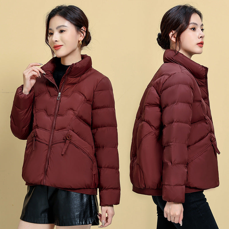 Small New Fashion Short White Duck Down Jacket Women's Coat/Winter - Hi Fitness Gym Crop Tank Top Leggings Set - Hi Fitness