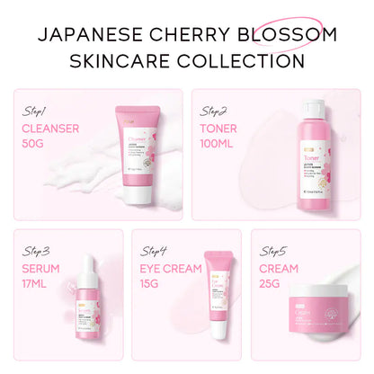 Japan Sakura Skincare Set - 5 Piece Face Care Kit/Skin care