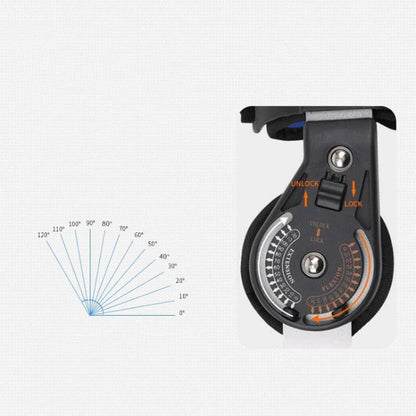 Camera lens modifier with dial and lock mechanism on a white background