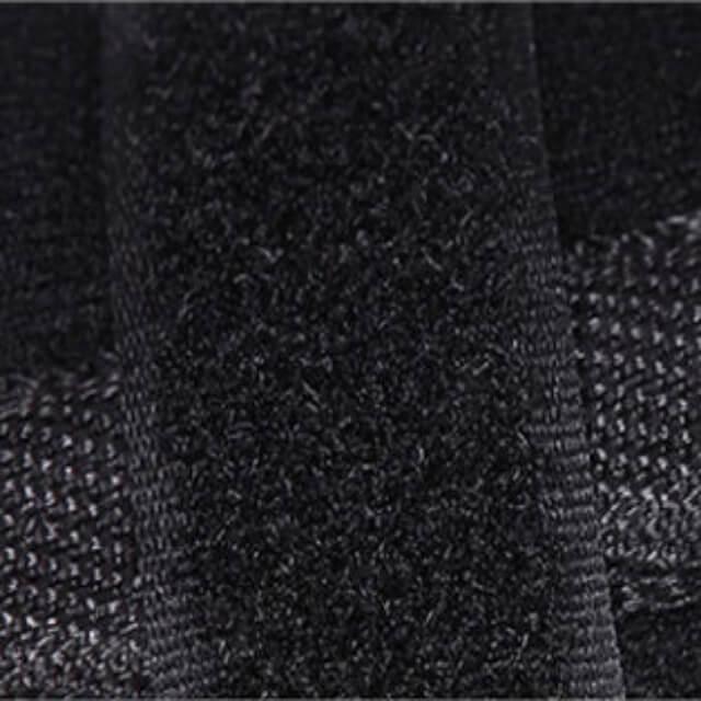 Close-up of textured black fabric