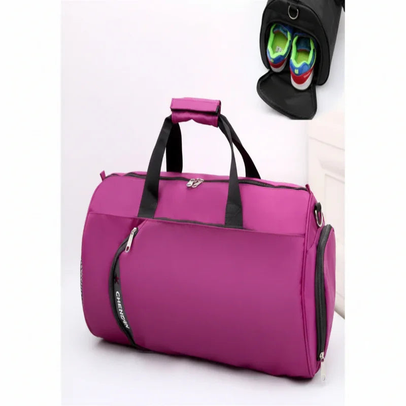 Waterproof Cylinder Shoulder Bag. Sports Training & Travel Gym Bag - Hi Fitness Gym Crop Tank Top Leggings Set - Hi Fitness