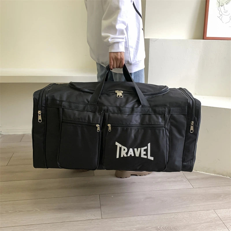 Foldable Large-Capacity Travel Tote Bag – Lightweight Carry-On Organizer