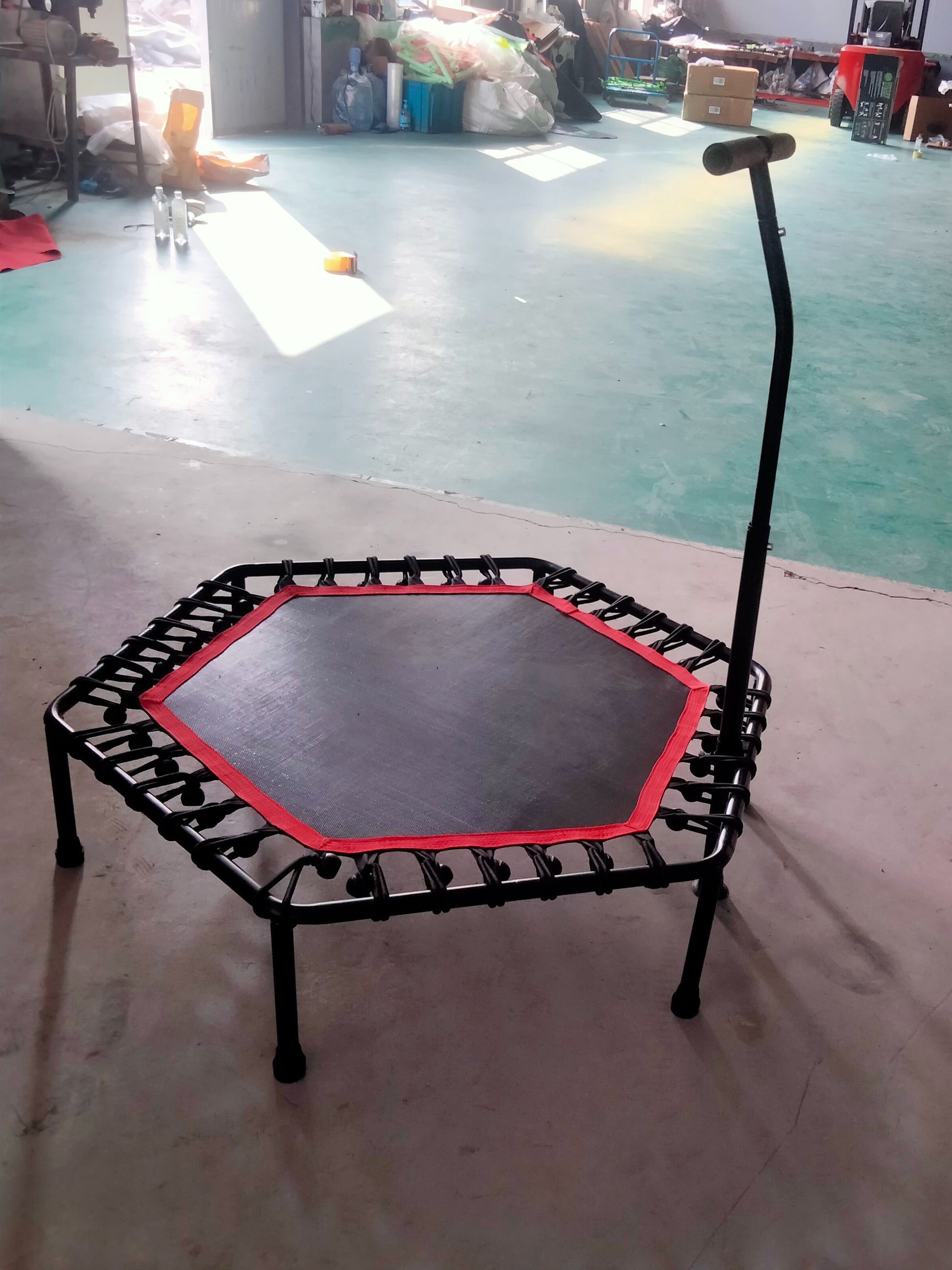 Hexagonal Armrest Indoor Household Trampoline - Hi Fitness Gym Crop Tank Top Leggings Set - Hi Fitness