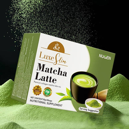 Southeast Asian Green Tea Latte with Collagen & Barley Grass