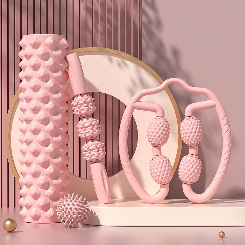 Spiked Club Muscle-relaxing Tool Massage Fitness Roller Foam Roller - Hi Fitness Gym Crop Tank Top Leggings Set - Hi Fitness