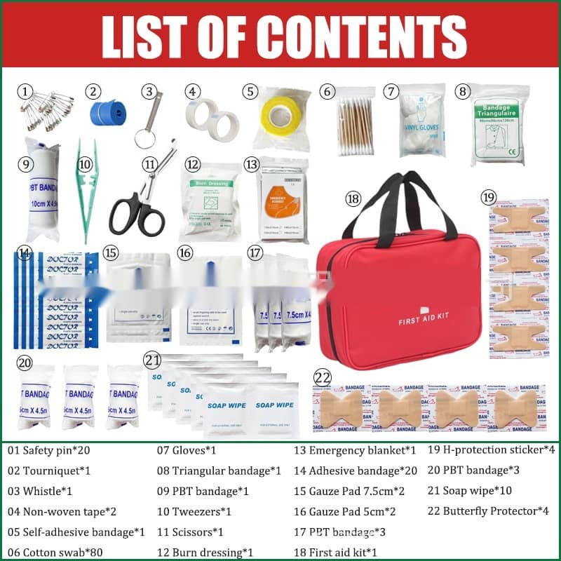 Complete First aid kit, for outdoor, hifitness.shop