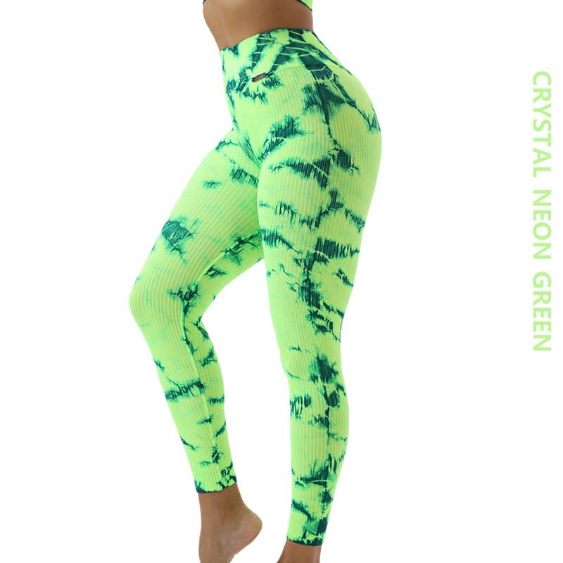 Seamless Tie-Dye Yoga Set – Bra & Pants
