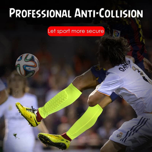 Soccer player in action with 'Professional Anti-Collision' text overlay