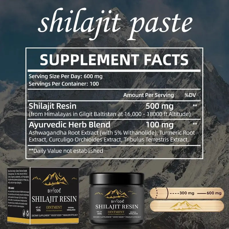 Himalayan Shilajit Resin with Ashwagandha & Gokshura