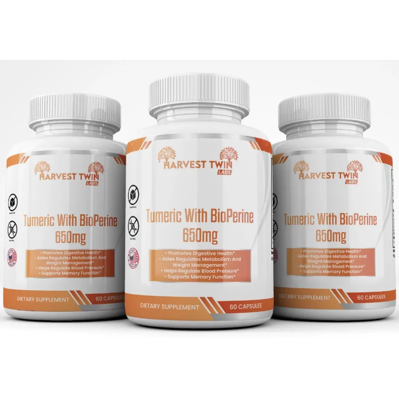 Turmeric with BioPerine 650mg | Digest, Memory & Blood Pressure Support