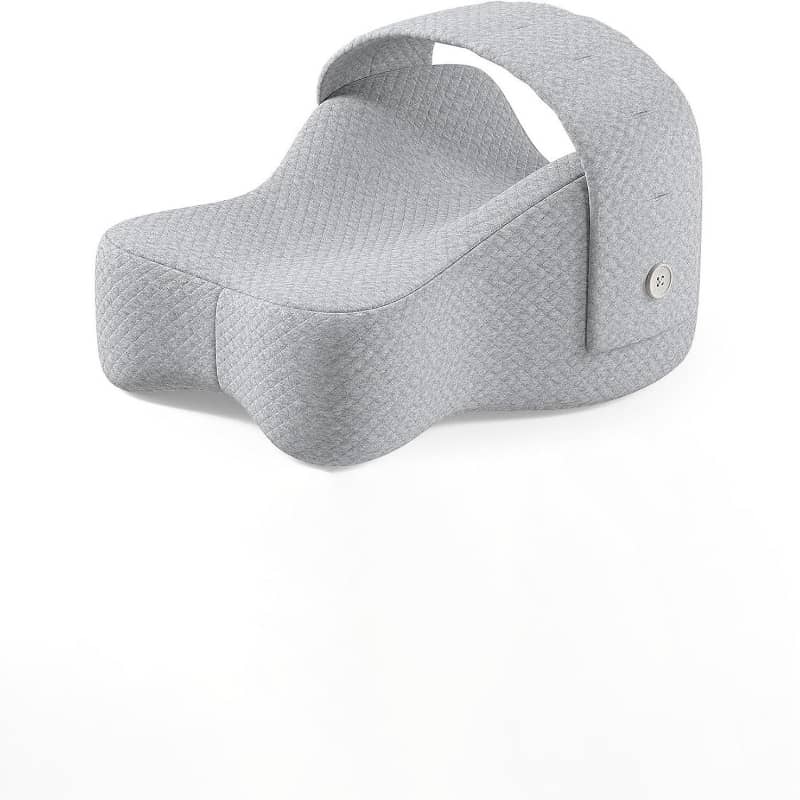 Gray textured visor on a white background
