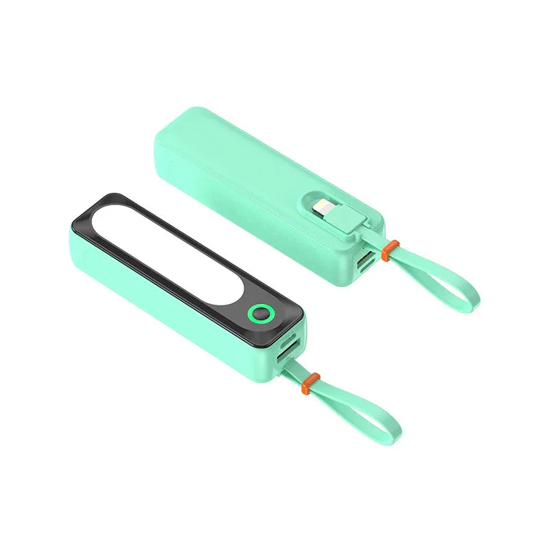 Mint green portable UV sterilizer wand with USB charging cable and wrist strap