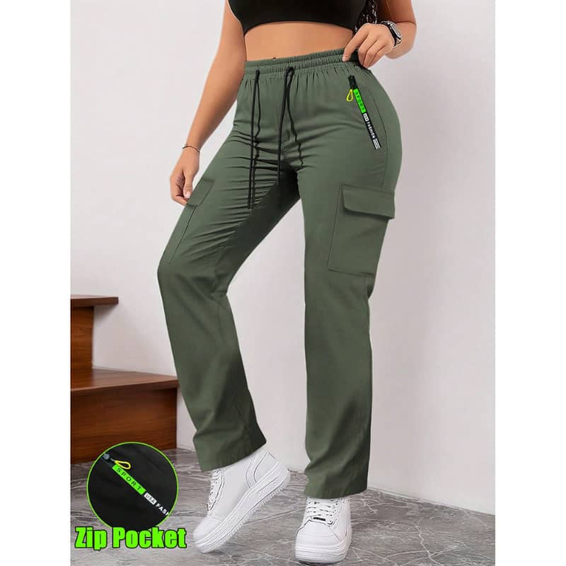 Women's Retro Large Pocket Casual Pants
