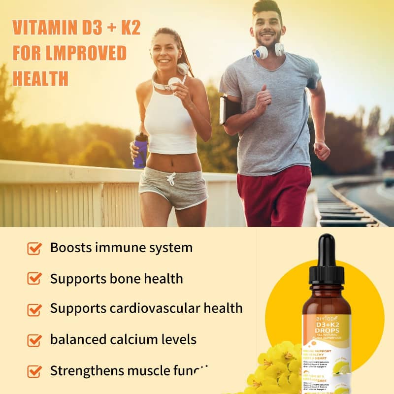 Vitamin D3 & K2 Drops – Bone, Heart & Immune Support