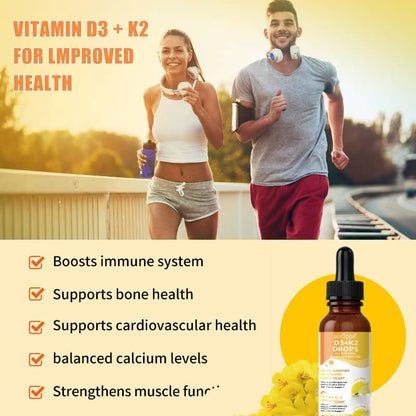 Vitamin D3 & K2 Drops – Bone, Heart & Immune Support