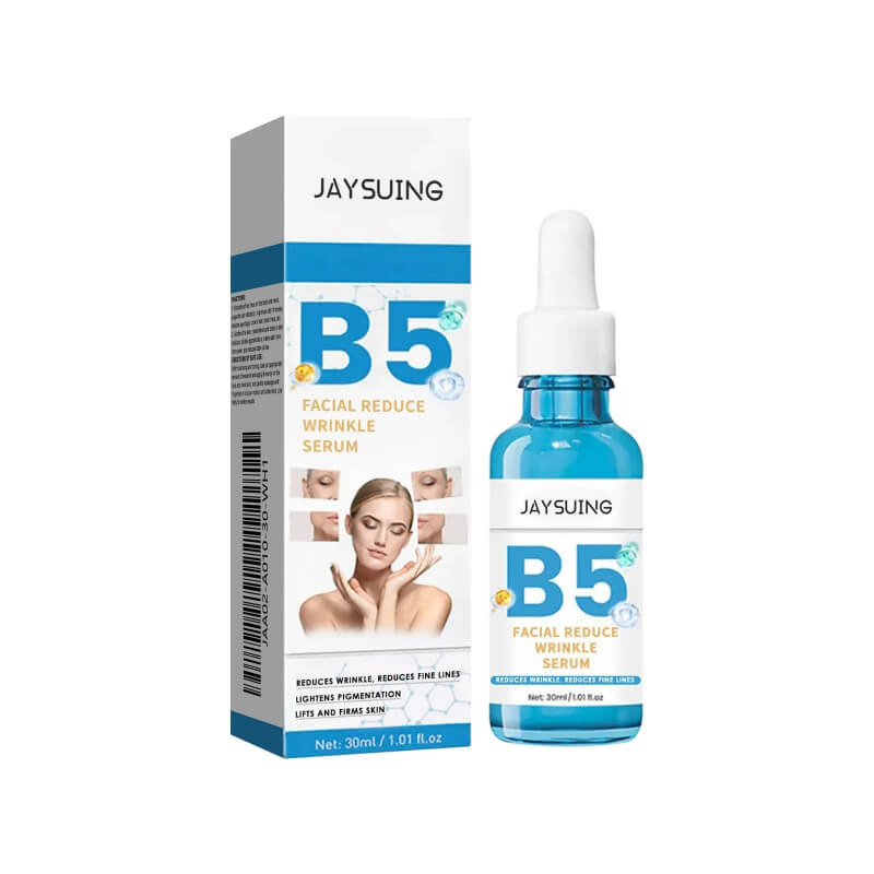 B5 facial reduce wrinkle serum bottle and packaging for skincare and anti-aging