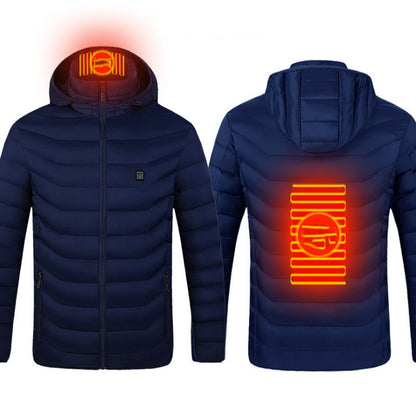 Winter Heated Jacket USB Electric Cotton Coat Zip-up Heater Thermal Clothing Heating Vest For Men - Hi Fitness Gym Crop Tank Top Leggings Set - Hi Fitness