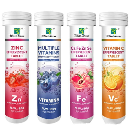 Effervescent Tablet Calcium Iron Zinc Supplements - Hi Fitness Gym Crop Tank Top Leggings Set - Hi Fitness