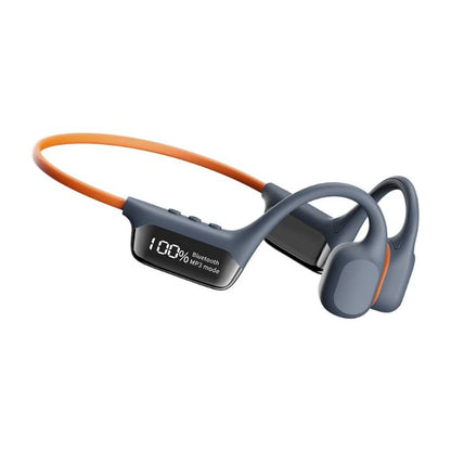 Blue headset, waterproof.