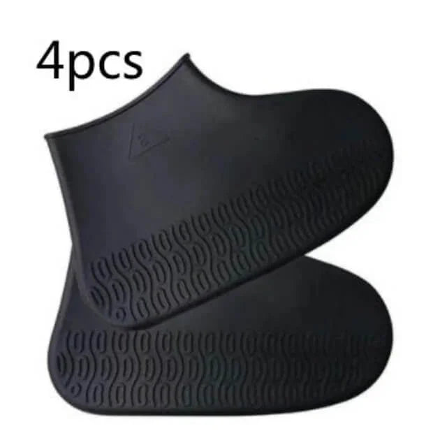 Two black rubber shoes with a brand logo on a white background, labeled '4pcs'.