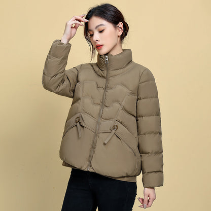 Small New Fashion Short White Duck Down Jacket Women's Coat/Winter - Hi Fitness Gym Crop Tank Top Leggings Set - Hi Fitness