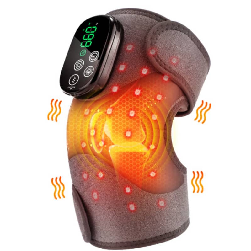 Heated knee brace with digital display.