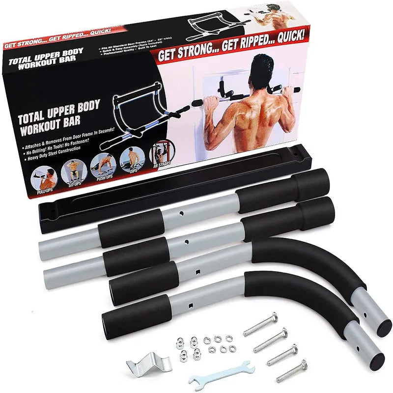 Door Frame Pull-Up Bar – Black Steel