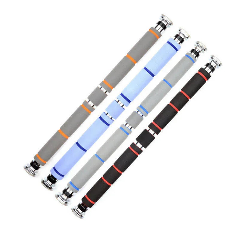 Assorted foam-padded pull-up bars for home workouts and upper body strength training.