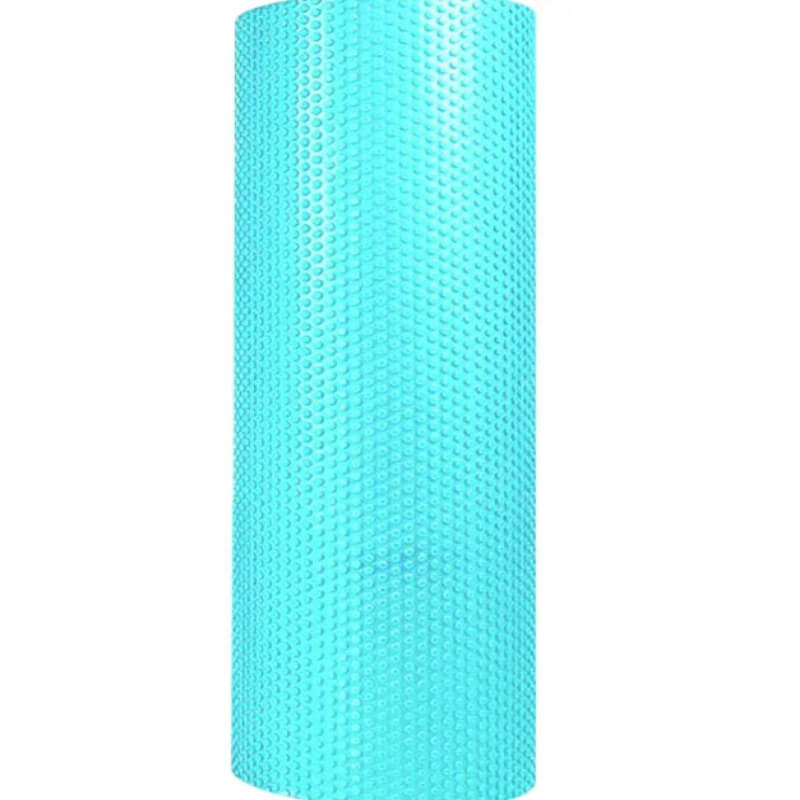 Textured blue foam roller for fitness and muscle recovery