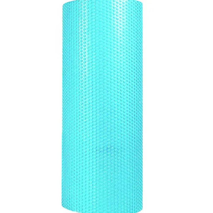 Textured blue foam roller for fitness and muscle recovery