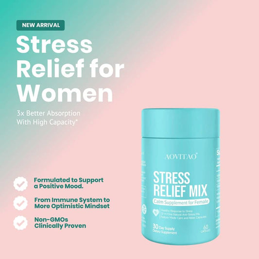 Ashwagandha & L-Theanine Capsules – Calm, Focus & Stress Relief for Women