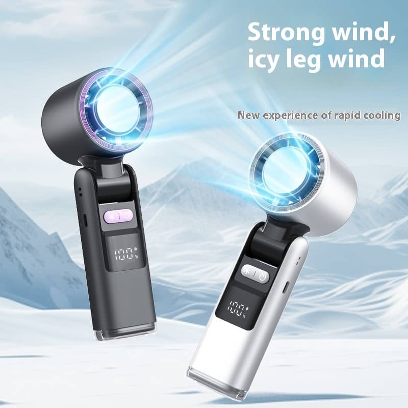 Portable USB Handheld Fan with Digital Display