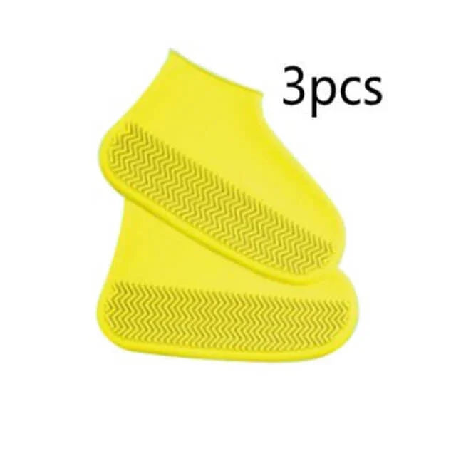 Two yellow silicone mats with textured bottom surfaces on a white background, labeled '3pcs'.