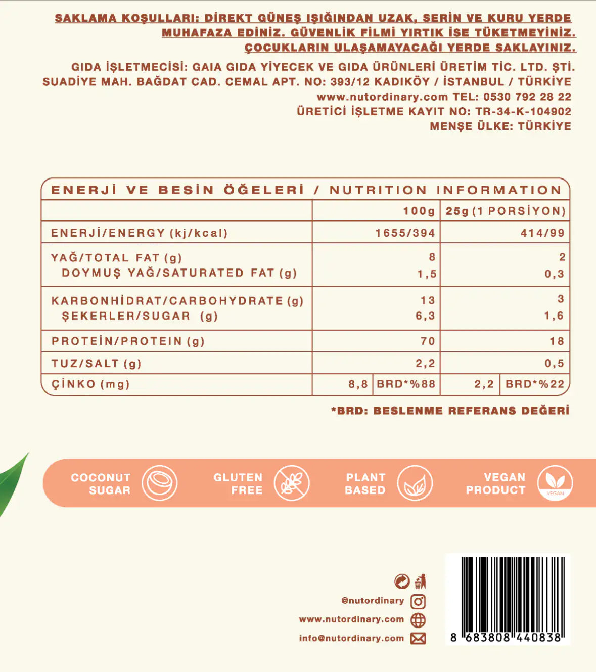 Nut Ordinary Vanilla Pea Protein Powder Mix/Supplements