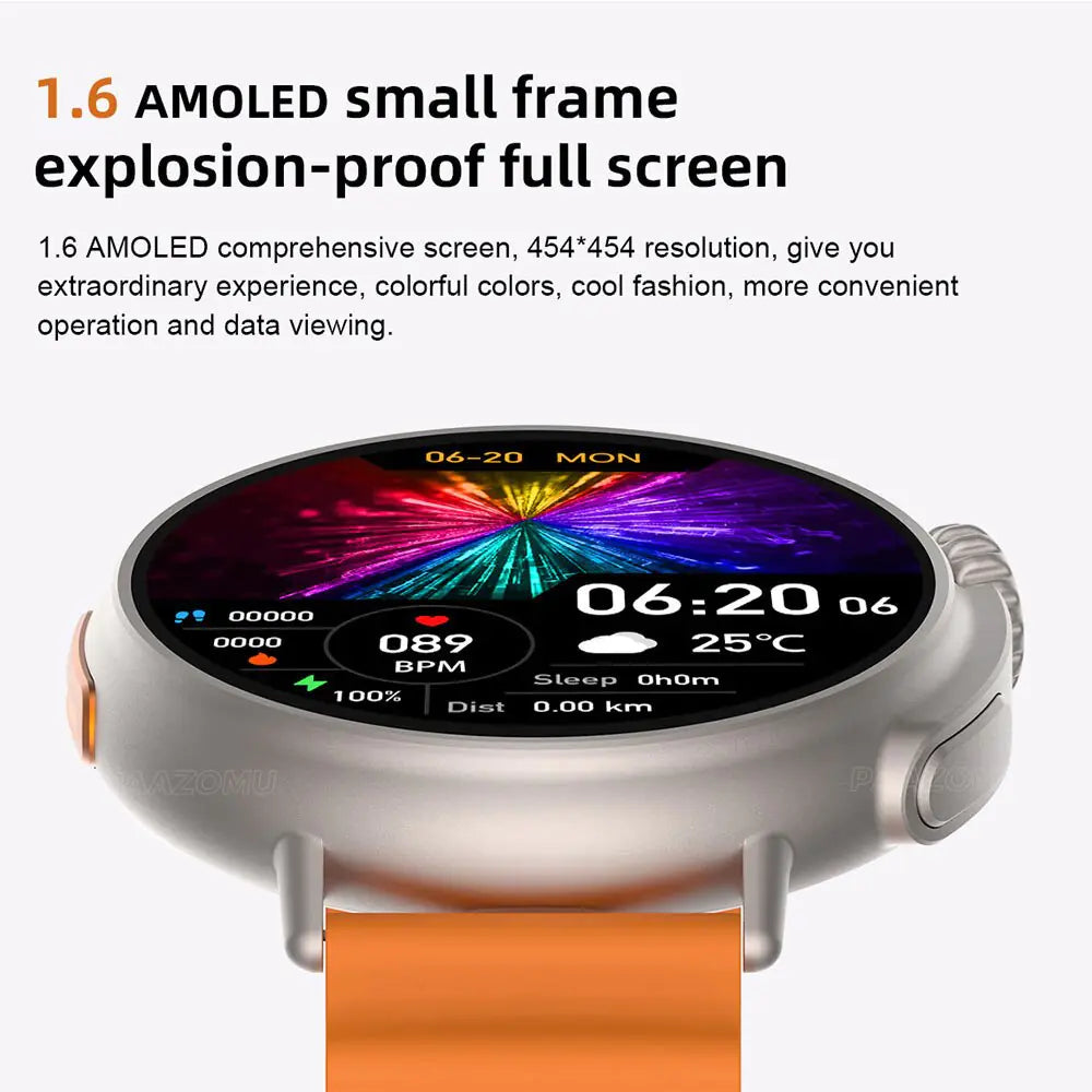 AMOLED 1.6 Inch. Fitness Smart Watch