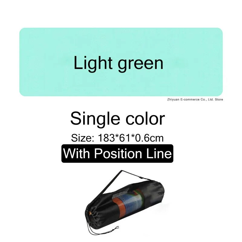 Non-Slip Yoga Mat With Position Line