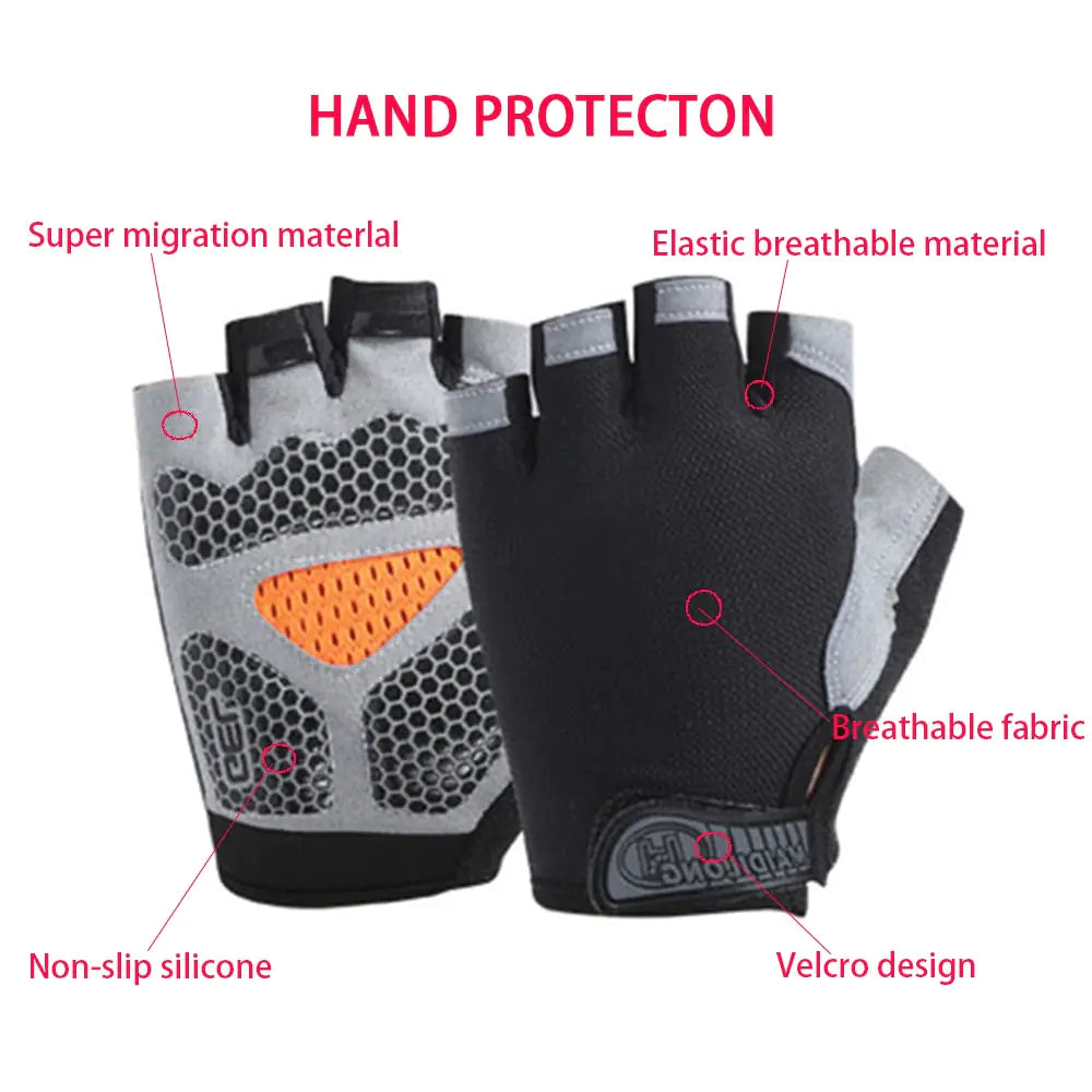 Anti Slip Breathable Half Finger Gloves