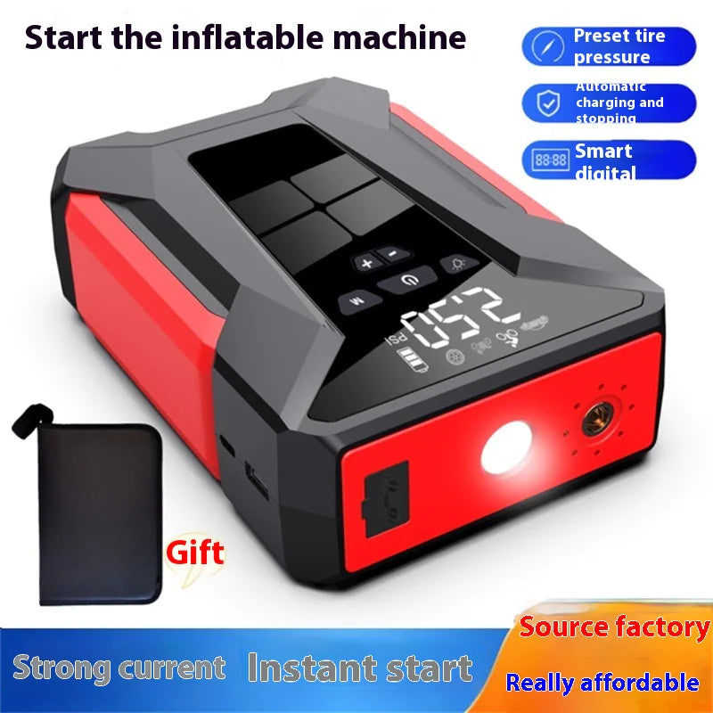 All-in-One 12V Emergency Car Power Bank & Inflatable Jump Starter