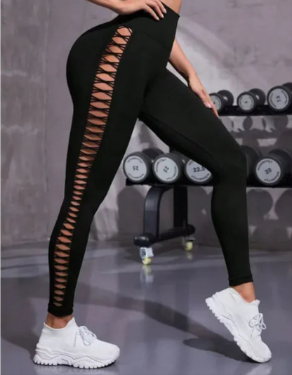 Tie-Dye High-Waist Mesh Yoga Leggings