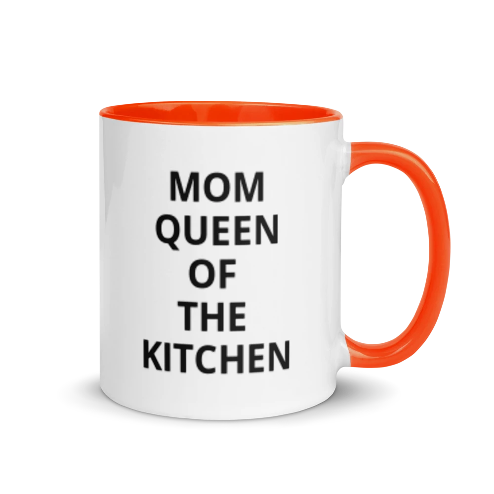 White Ceramic Mug with Color Inside/Mother's day