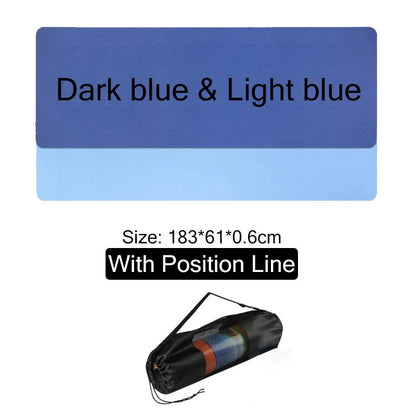 Non-Slip Yoga Mat With Position Line