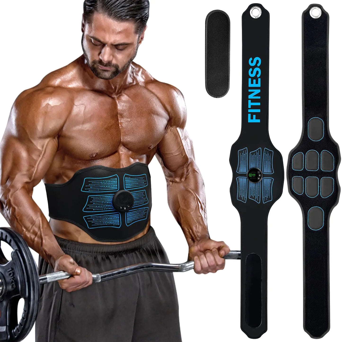 FDA Cleared - MHD TENS Muscle Stimulator - Dual TENS & PMS Functions 12 Programs for Easy Abs Muscle Stimulation