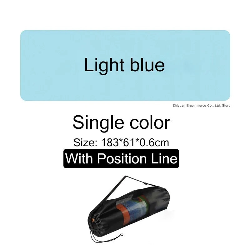 Non-Slip Yoga Mat With Position Line