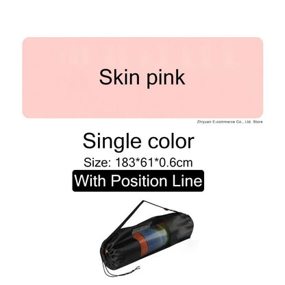 Non-Slip Yoga Mat With Position Line