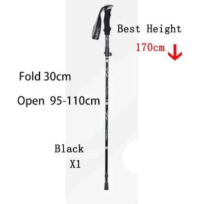 Outdoor Fold Trekking Pole Camping Portable Walking Hiking Stick