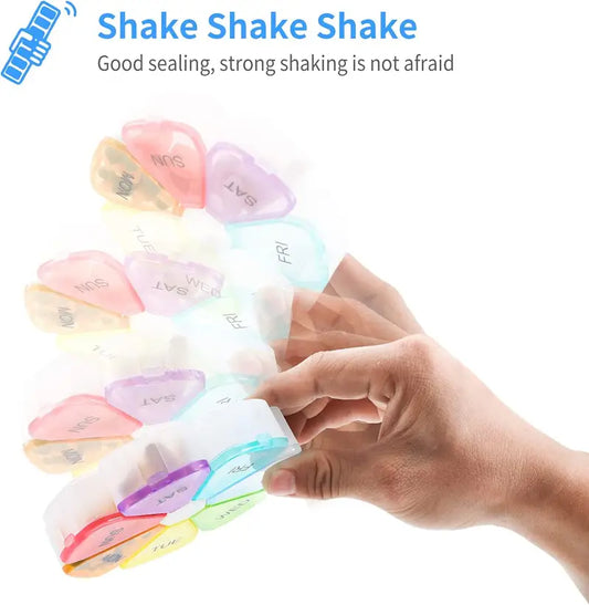 Weekly Pill Storage Box for Vitamins and Supplements